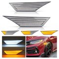 Led Side Marker Light Pair For 2016 2021 Honda Civic Front Sequential Dynamic Lamp Coupe Sedan Hatchback Clear Lens 2 Pieces 
