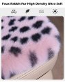 Seemehappy Fluffy Leopard Seat Covers For Cars Front Bench Back Carseat Protectors Car Full Set Cushions Truck Suv Auto-full