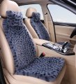 Seemehappy Fluffy Leopard Seat Covers For Cars Front Bench Back Carseat Protectors Car Full Set Cushions Truck Suv Auto-full