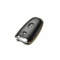 Vitodeco Genuine Leather Smart Key Fob Case Cover For Hyundai Ioniq 5 2022 8-button Black