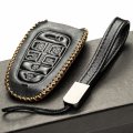 Vitodeco Genuine Leather Smart Key Fob Case Cover For Hyundai Ioniq 5 2022 8-button Black
