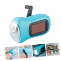 Gadpiparty Household Flashlight Hand Crank Hiking Torch Solar Power Led Rechargeable Reading Lamps Portable Flashlight Camping