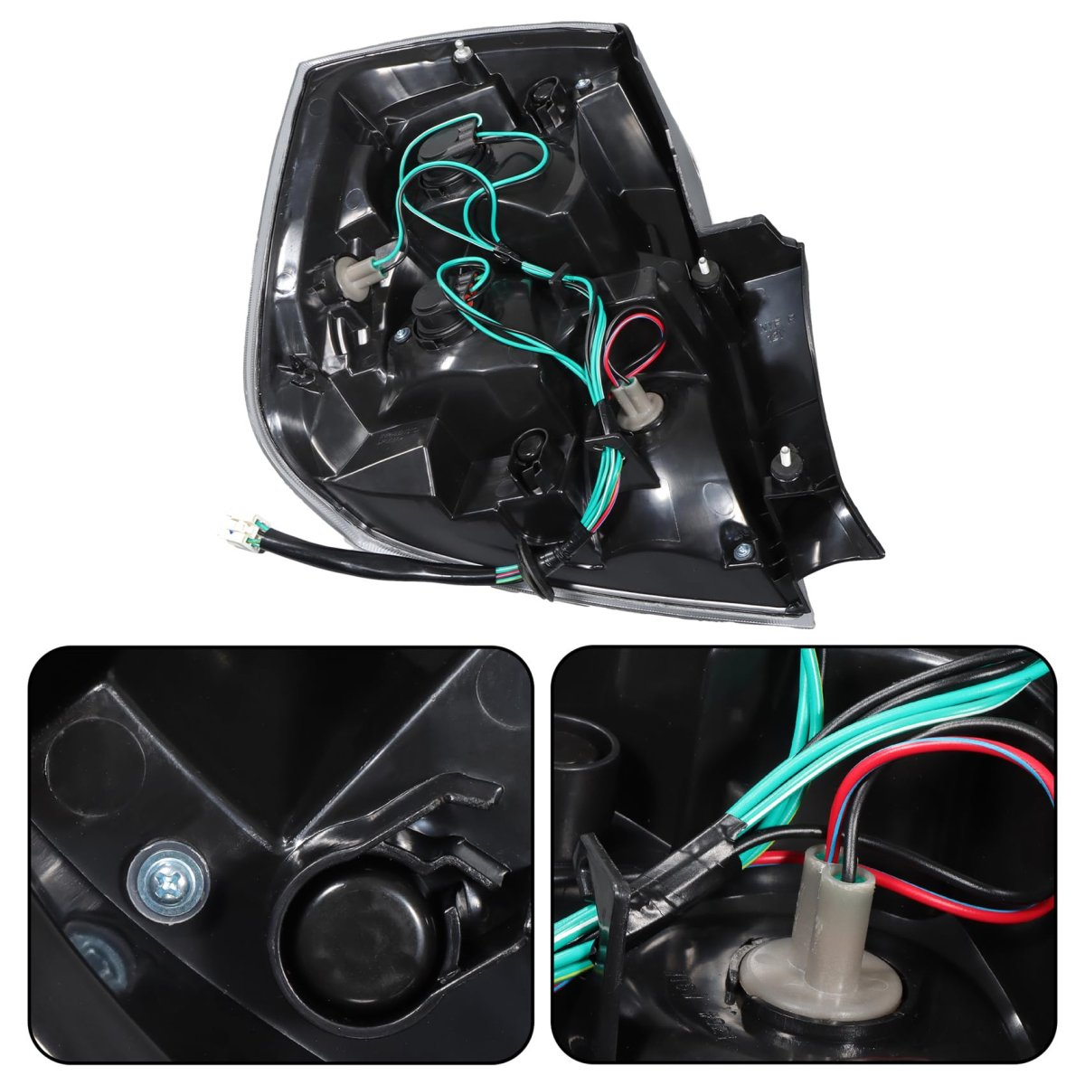 Passenger And Driver Side Tail Light Replacement For Nissan Sentra 2010-2012 Rear Lamp Assembly Black Housing Ni2800188