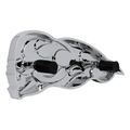 Grand General 90070 Chrome Plastic Flamed Skull Mud Flap Cut-out Accent 