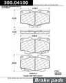 Centric 300 04100 Disc Brake Pad Premium Semi-met Pads W Shims Front 