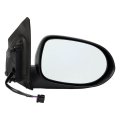 Passenger Side Door Mirror For Dodge Caliber 2007 2008 2009 Black Housing Electric Powered With Rectangular Clear Glass And 