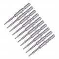Uxcell 10 Pcs 60mm Long 5mm Dia Round Shank T6 Magnetic Torx Screwdriver Bits