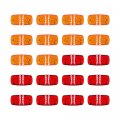 10x Red 10 Amber Double Bullseye 12-led Side Marker Running Stop Brake Tail Light For Trucks Rvs Suv Boat