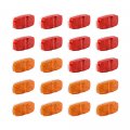 10x Red 10 Amber Double Bullseye 12-led Side Marker Running Stop Brake Tail Light For Trucks Rvs Suv Boat 