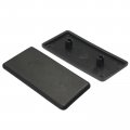 Meccanixity 50pcs Standard Plastic Rectangle Aluminum Extrusion End Cap Black 80x40mm For Trolley Fish Tank Rack Storage 