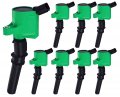 Ena Set Of 8 Green Ignition Coil Pack Ford Lincoln Mercury 4 6l 5 4l V8 Replacement For Dg508 C1454 C1417 Fd503 1l2u12029aa 