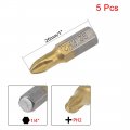 Uxcell 1 4-inch Hex Shank Magnetic Phillips Cross Screwdriver Bit 25mm Length Ph2 Titanium Plating S2 Non-slip Bits 5pcs