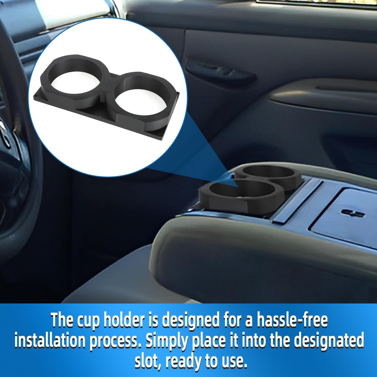 Ford Dual Cup Holder For 1992-1997 Obs F250 F350 Center Console Black