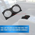Ford Dual Cup Holder For 1992-1997 Obs F250 F350 Center Console Black