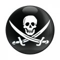GoBadges CD0555 Jolly Roger 3 Magnetic Grill Badge/UV Stable & Weather-Proof/Works Grill Badge Holder 