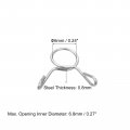 Uxcell Fuel Line Hose Clips 20pcs 6mm Id Fit 7-7 5mm Od 304 Stainless Steel Water Pipe Air Tubing Spring Clamps For Motorcycle