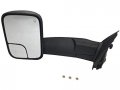 Left Driver Side Power Tow Mirror Manual Folding Heated Textured Black Compatible With 2005-2009 Dodge Ram 2500
