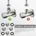 4-pack Water Line Adapter Pipe Fittings In 1 2 Female To 3 8 Male Reducer For Kitchen Bathroom Faucet Supply Hose Stop Valve
