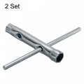 Uxcell 8-10mm Ignition Spark Plug Spanner Dual-ended Wrench Hex Socket 2 Pcs