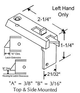 White Tilt Window Latch For Better Bilt Left Hand Only