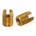 Uxcell Self Tapping Threaded Inserts 15pcs Inner M2 5-0 45 Outer M4 5x6 Carbon Steel Slotted Thread Repair Nuts