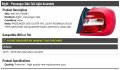 Marketplace Auto Parts Right Passenger Side Tail Light Assembly On Quarter Panel Compatible With 2015-2018 Mercedes-benz Gla250