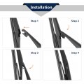 X Autohaux Car Rear Windshield Wiper Blade Arm Set Black 310mm 12 Inch For Toyota Rav4 2010 2011 2012 2013