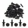 Uxcell 20pcs 5mm Dia Hole Plastic Rivets Splash Guard Fasteners Clips Black For Vehicle