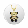 1080 Graphics Panda With Chains Key Chain Double Sided Stainless Steel Keychain 