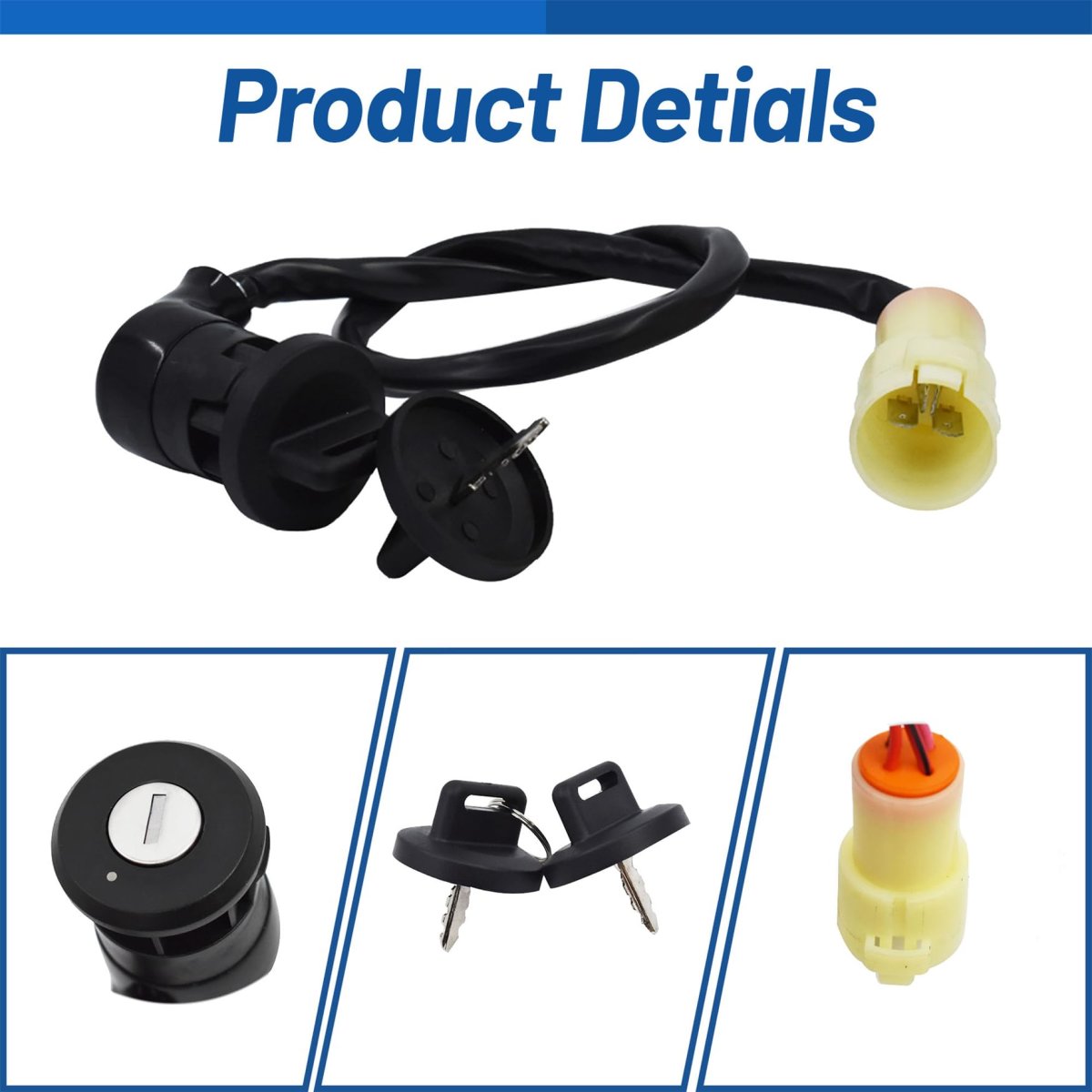 Ignition Switch Replacement For Honda Fourtrax Foreman 400 Trx400fw 4x4 1995-2004 Part Number 35100-hm7-003