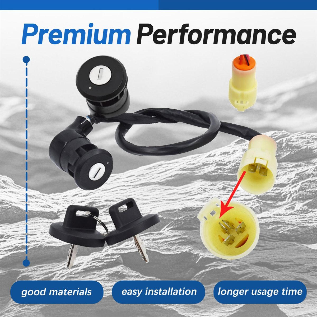 Ignition Switch Replacement For Honda Fourtrax Foreman 400 Trx400fw 4x4 1995-2004 Part Number 35100-hm7-003