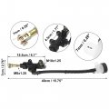 Motoforti Rear Brake Master Cylinder Pump With Reservoir For Suzuki Gsxr1000 2001-2009 Black