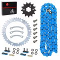 Heavy Duty O-ring Drive Chain And Sprockets Kit For Yamaha Warrior 350 Yfm350x 1989-2004 Blue