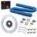 Heavy Duty O-ring Drive Chain And Sprockets Kit For Yamaha Warrior 350 Yfm350x 1989-2004 Blue