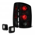 Black Smoke Euro Style Tail Light Full-led License Plate Lamp Assembly Replacement Bundle For 2003-2006 Dodge Ram 1500 2500 