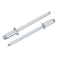 100pcs 1 8 X5 16 Countersunk Head Blind Rivets Zinc-plated Carbon Steel Grip And Mandrel Cap Silver 