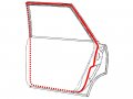 Auto Krafters Compatible Replacement For Door Weatherstrips Rear Seal Pair 1965-68 Galaxie 500 Monterey 1967-68 Ltd 4-door