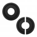 Black Pu Ceiling Light Medallions 2 Pack 9 84 In Od X 3 86 Id Split Design Base Decoration For Fan Covers And Diy Renovation 