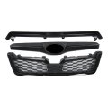 Front Bumper Mesh Grille Plastic Gloss Black Replacement For 2014-2018 Forester 91121sg030 