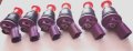 6pcs 1993-1996 Fits For Nissan 300zx 3 0 Red Side Feed Flow Matched 270cc Fuel Injectors 1660053j00 842-18114