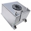 5 Gallon Universal Fuel Cell Gas Tank Aluminum Polished Race Street Drift Strip With Level Sender 
