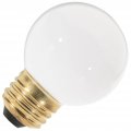S4542 120v Medium Base E26 Incandescent Light Bulb 40 Watt G16 5 Gloss White Globe Warm Frosted Decor 