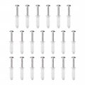 Uxcell 6 X 26mm Plastic Expansion Tube For Drywall With Screws Translucent 20pcs