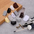 24 Pcs 90 Degrees Plastic Corner Braces 20x17x20mm Light Yellow Right Angle Shelf Brackets With One Piece Covers And Screws For 