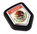 Mexico Mx State Flag Car Truck Black Shield Grill Badge Grille Mount Emblem Country