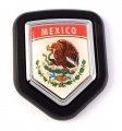Mexico Mx State Flag Car Truck Black Shield Grill Badge Grille Mount Emblem Country