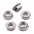 M5 0 8mm Serrated Flange Hex Locknuts 304 Stainless Steel 18 8 50 Pack 