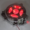 Httmt- Chrome W Red Led Left See Through Engine Stator Cover For 2003-2006 Hond Cbr 600rr P N Mt313-006a-cd 