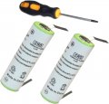 Hqrp 2-pack Batteries Compatible With Braun Series 3 Model 5884 Type 5878 5885 5886 Razor Shaver Plus Screwdriver