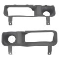 Hecasa Pair Fog Light Bezel For 1994-2002 Dodge Ram 1500 2500 3500 Models W O Holes And Sport Package Lamp Cover Trim 